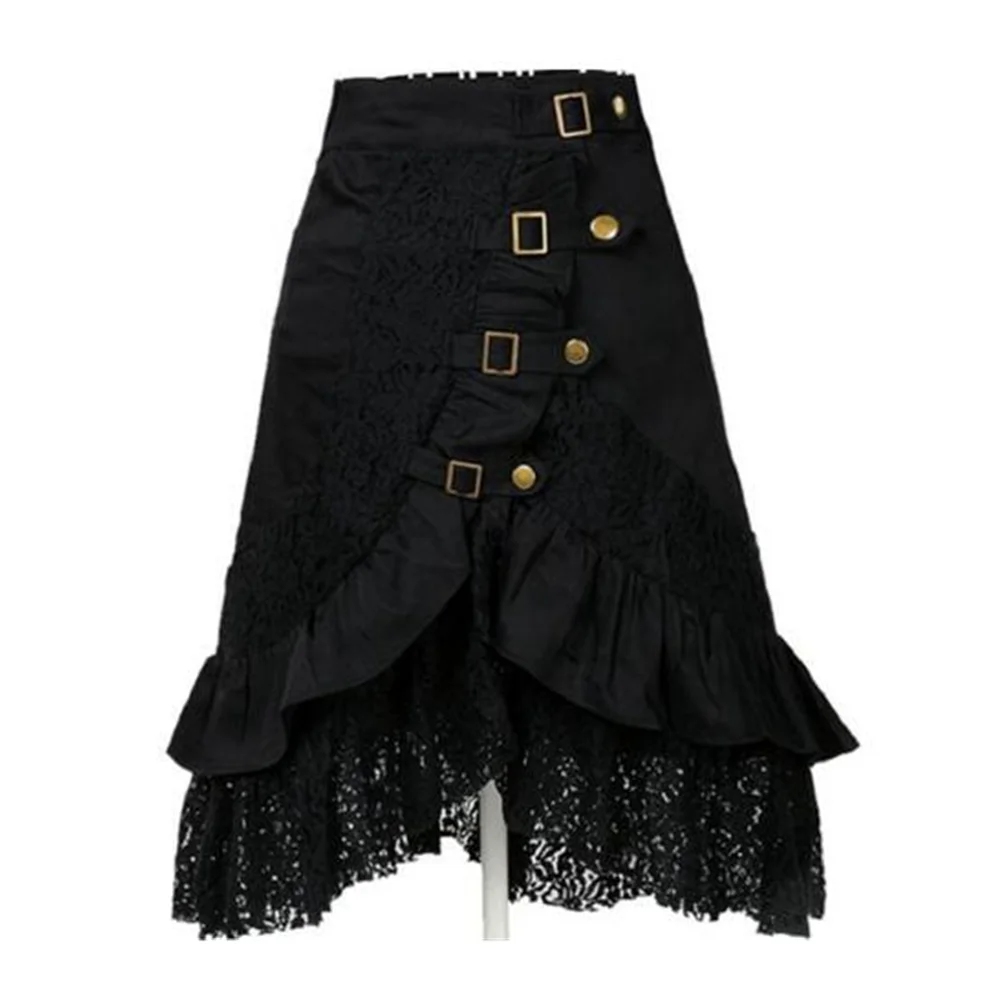 Women Skirt 2022 Summer Lace Gothic Punk Rock Skirts Women Dress