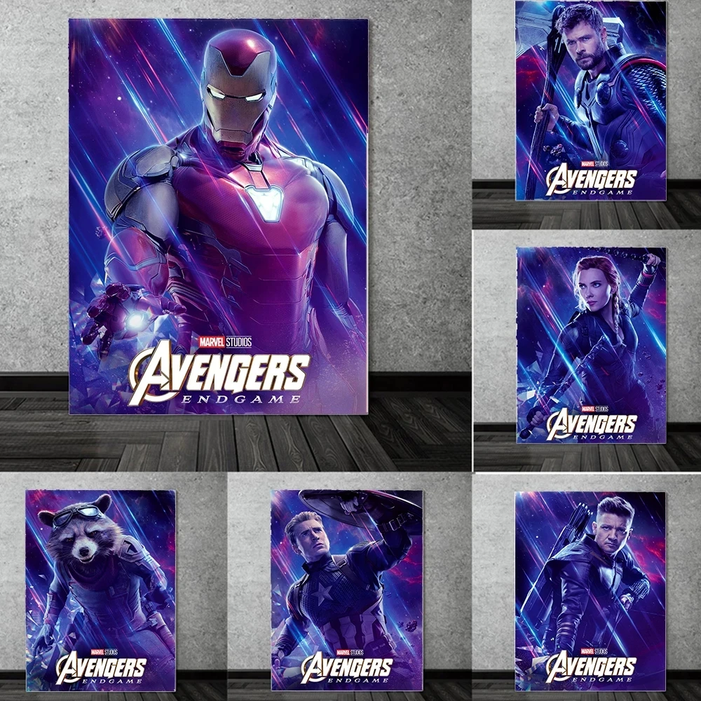 

Disney Marvel классический фильм плакат Мстителей Супергерои Печать на холсте Живопись стены Искусство кайды спальня комиксы Гостиная Декор