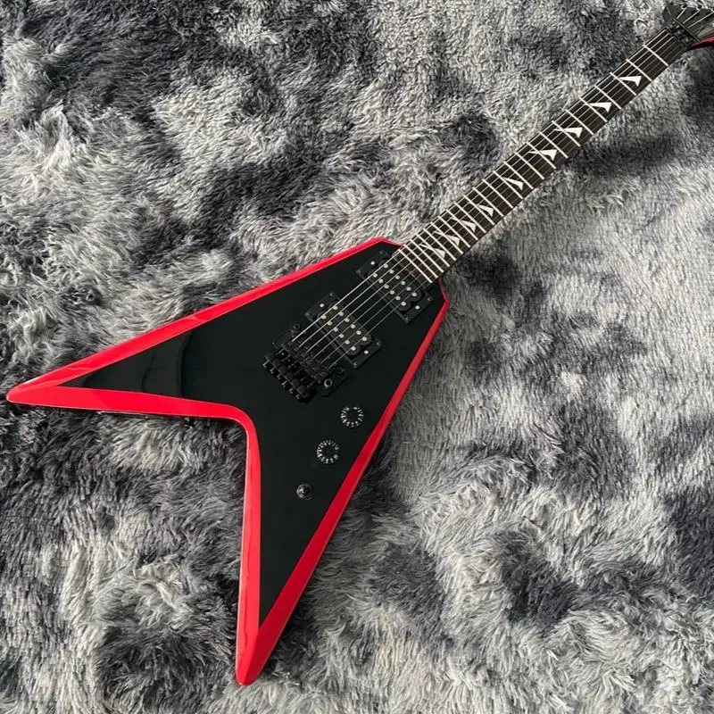 Пользовательский магазин электрическая гитара в черно-красную полоску