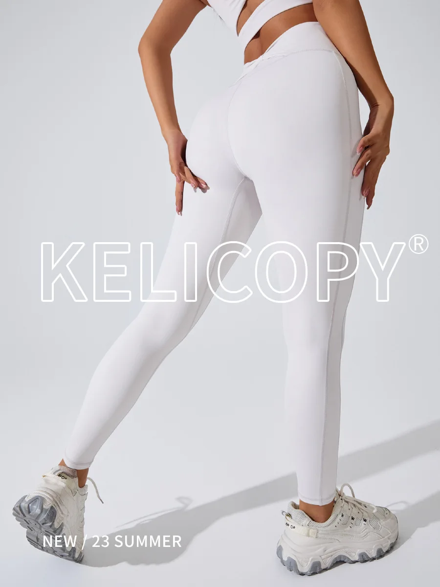 

2023 new high-waist hip-lifting nude lulu yoga pants women's non-awkward line sports fitness leggings