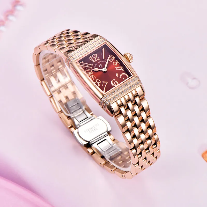 PAGANI DESIGN Brand Fashion Rectangle Watch Luxury Sapphire Stainless Steel Quartz Wristwatches Waterproof For Women Reloj Mujer enlarge
