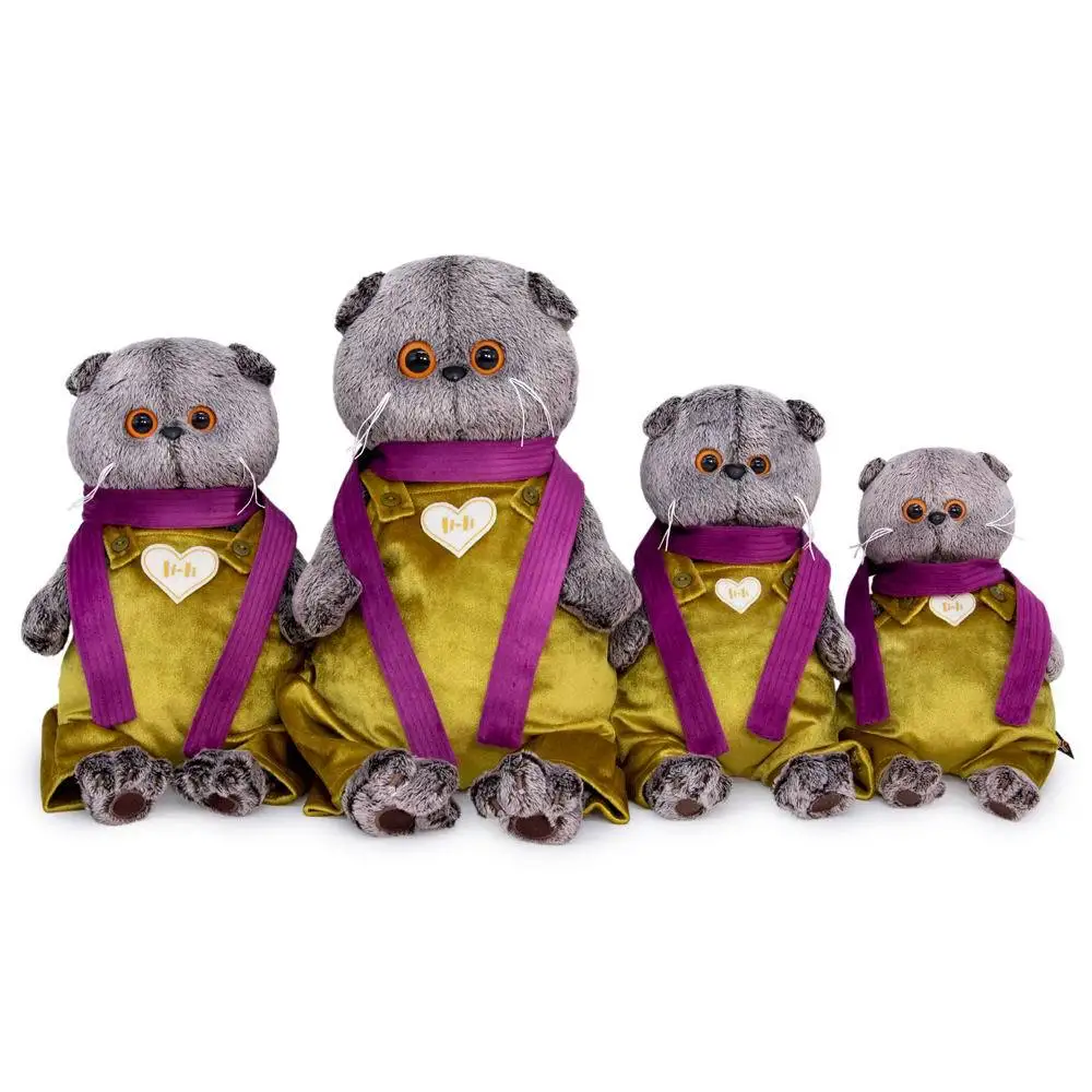 Мягкая игрушка BUDI BASA Кот Басик в бархатном комбинезоне 22 см Ks22-209 - купить по