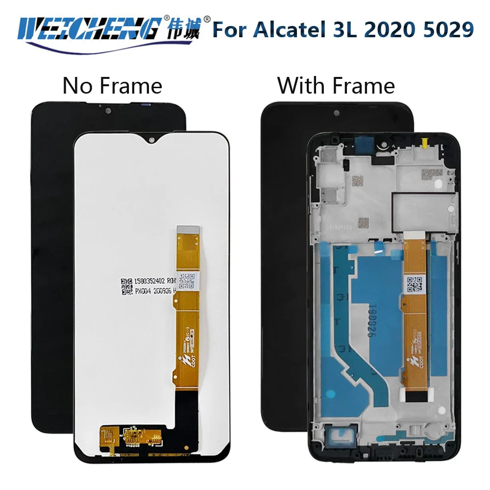 ЖК-дисплей с рамкой для Alcatel 3L 2020 OT5029 5029D 5029Y 5029U 5029, ЖК-дисплей с сенсорным экраном и дигитайзером в сборе