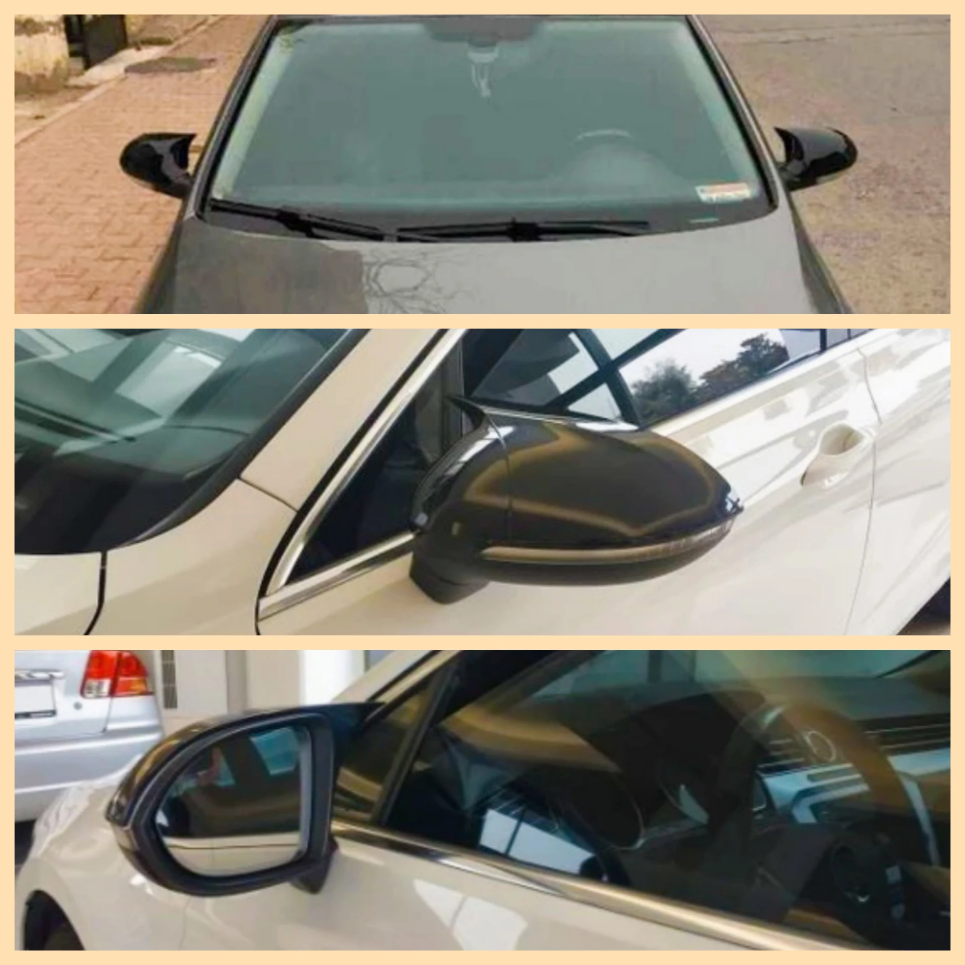 

Bat Style Mirror Cover For Volkswagen Passat B6 3C M4 2005 2010 Car Accessories 2 Piece Glossy Black Exterior Parts Sport Tuning