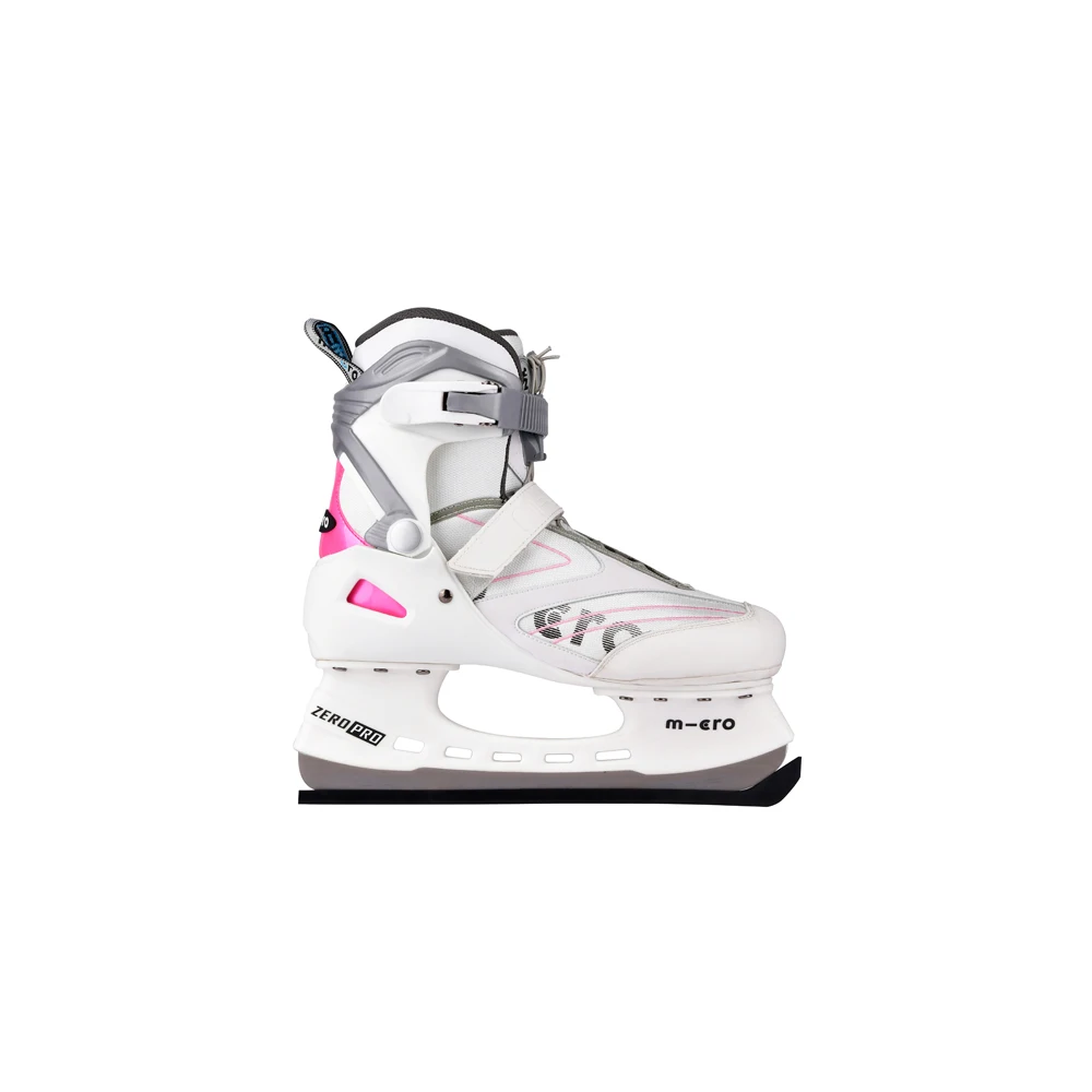 Micro ZERO PRO,Snug Fit,Adult Figure Ice Hockey Skating Shoes,White for Girls,Black for MEN, Easy Lace-up