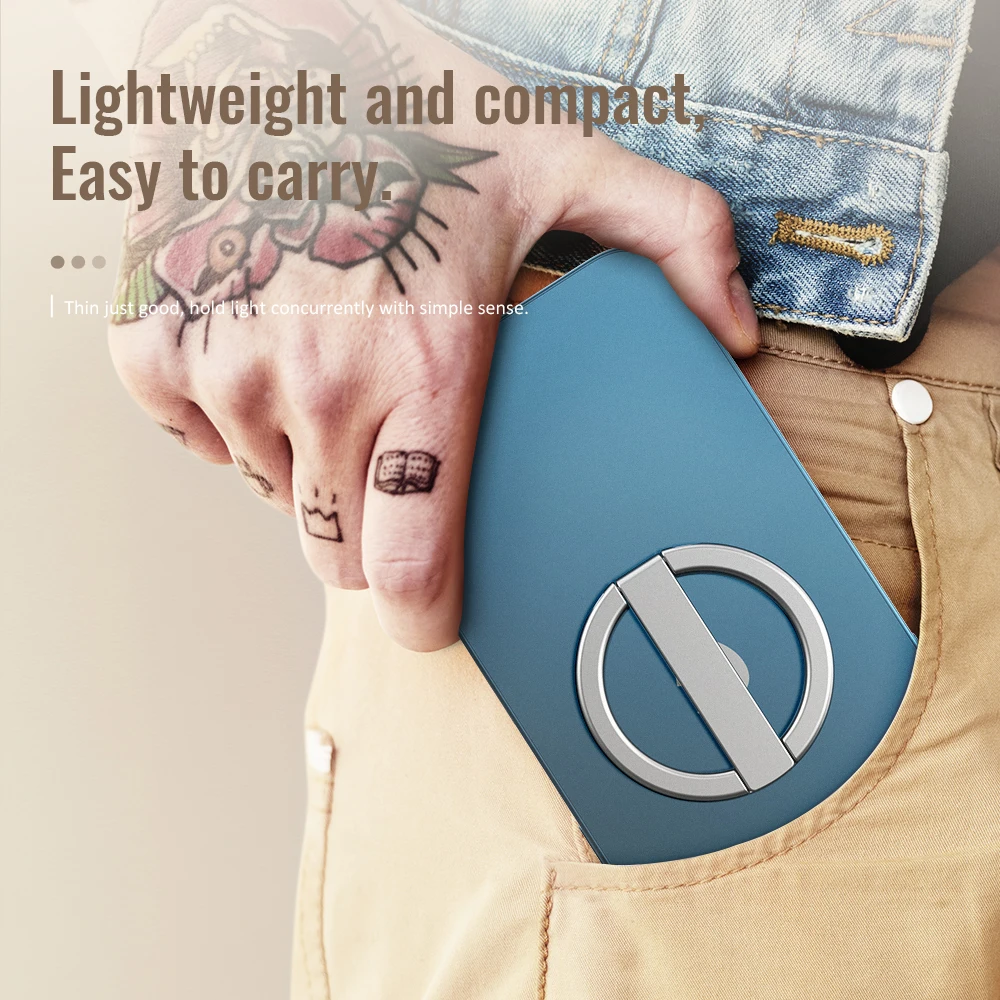 Phone Ring Holder for MagSafe, Metal Magnetic Phone Stand Phone Grip , Removable Wireless Charging Phone Finger Ring Grip