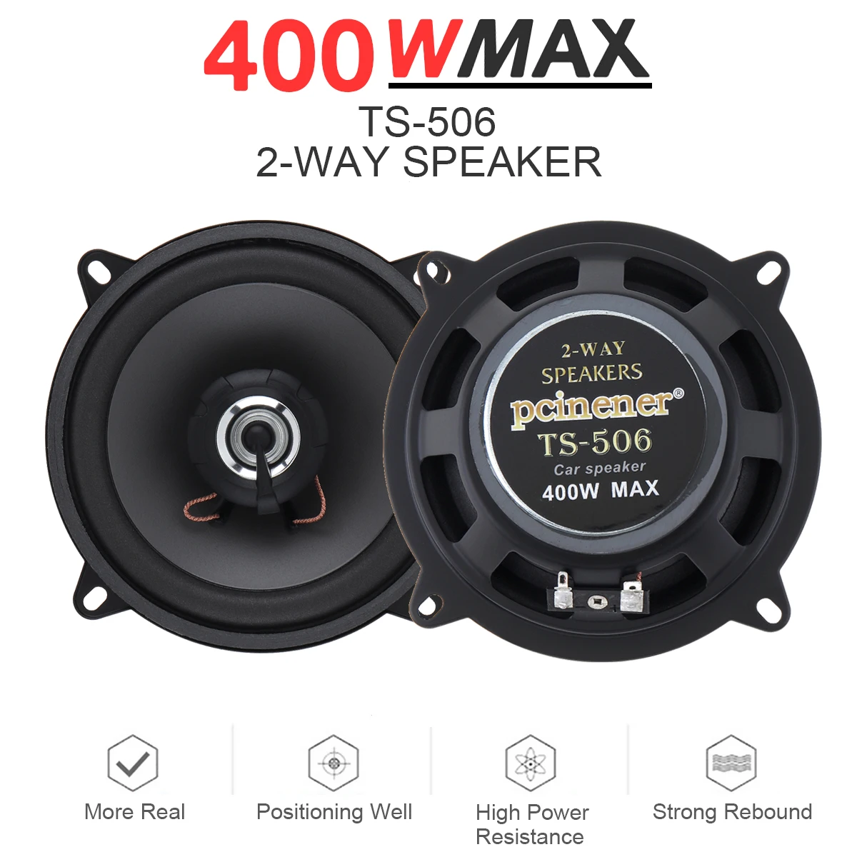 5 Inch Car HiFi Coaxial Speaker 400W 2-Way Universal Automot