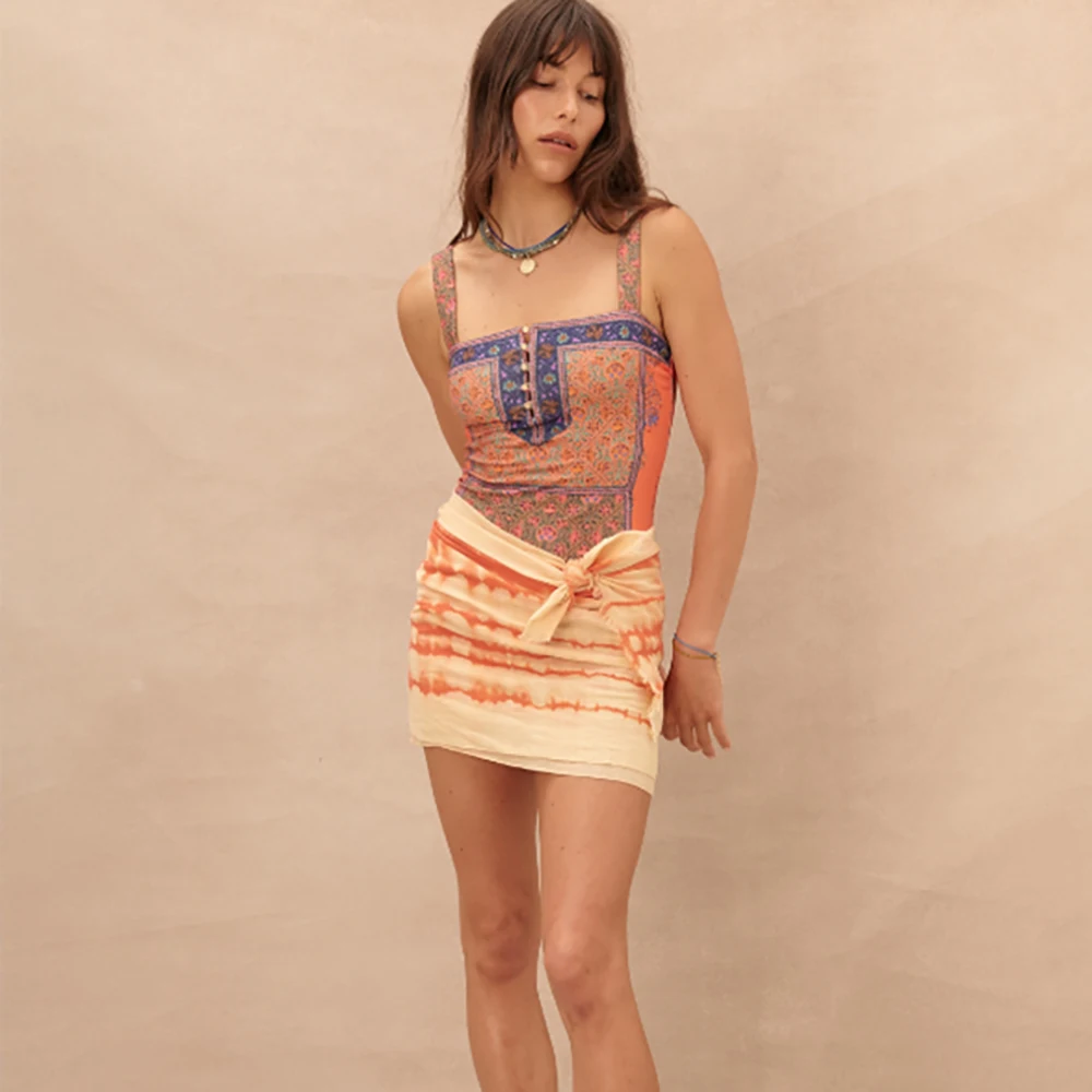 Sexy Bikini Triangle Micro Print Floral Tie Dye Swim Vintage Women String Bathing Suits Brazilian Biquini Set Lace Stripe Cutout