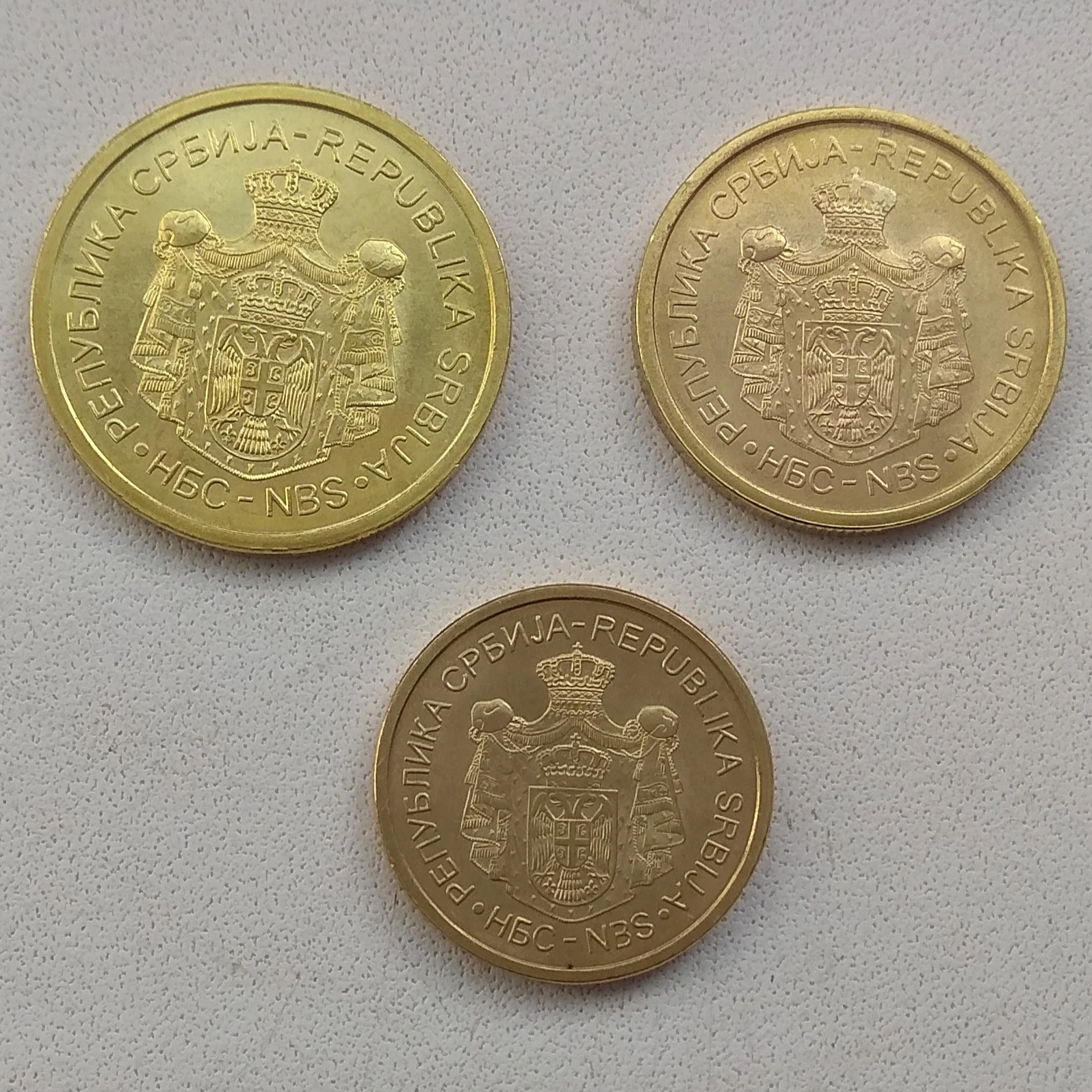 Сербия. Набор 3 монеты