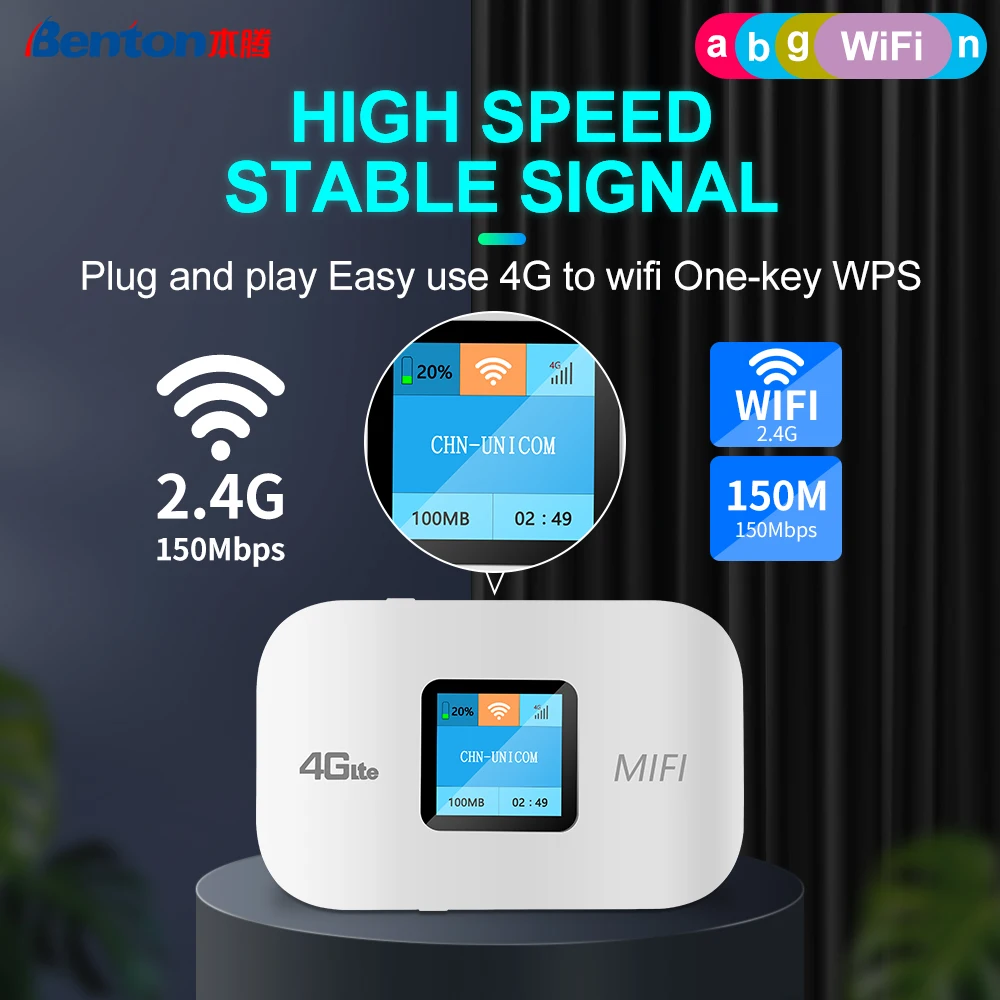 Benton Unlock m100 4G Lte 라증증증증선선outdoor открытый Mifi 켓켓켓켓용 용 터 Plug and Play 핫3000 mAh 150 Мбит/с 2,4 ГГц Автомобильный Wifi 무터터터터터터