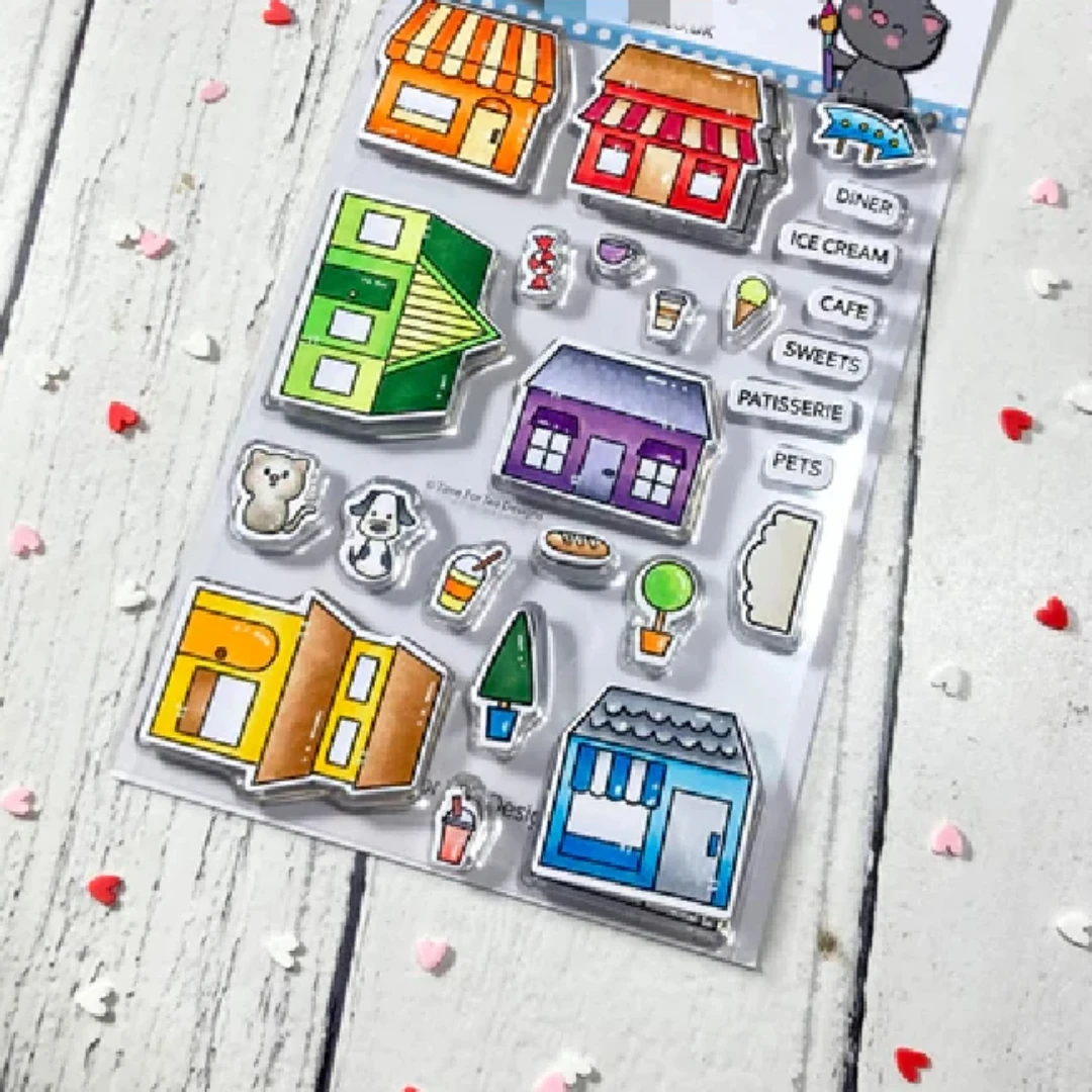 

Новинка 2022, прозрачная печать в виде милой деревни, альбом для скрапбукинга «сделай сам», декоративная бумажная карточка, творчество, ручна...