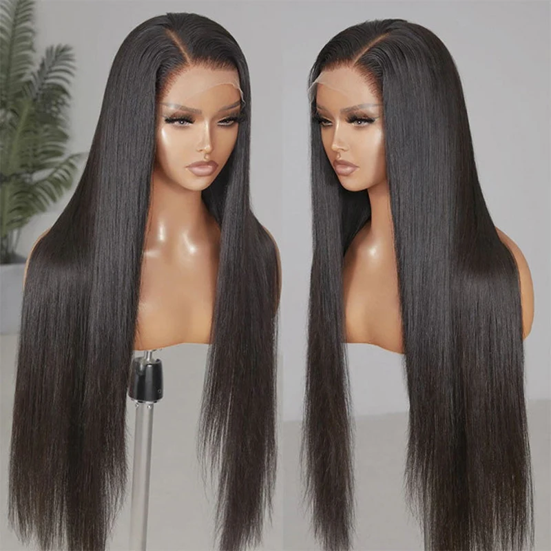 SISTER 13X6 Straight Lace Front Human Hair Wigs 4X4 Closure Wig Pre Plucked with Baby Hair 180  Density 40 Inches Free Shipping