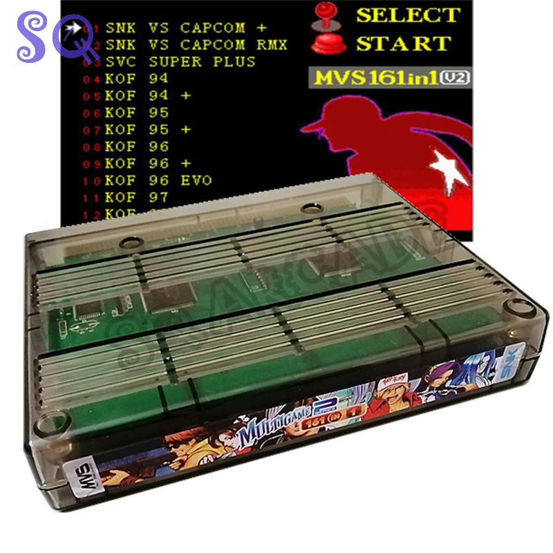 Snk Neo Geo MVS - 161 in 1 Version 2 game Cartridge 161 in 1  Game With Shell/Case SNK Arcade Machine Console NEO MVS Adaptor