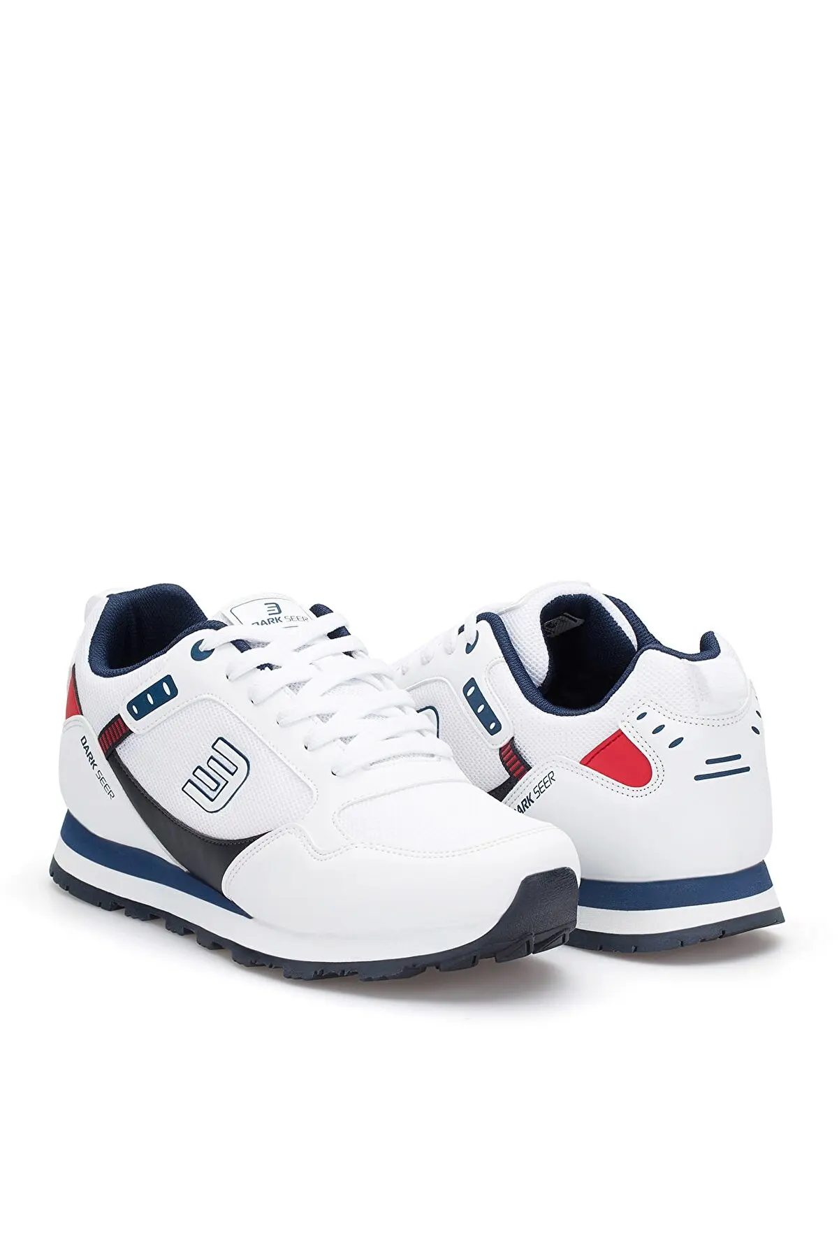 White Sneakers For Casual Artificial Leather Sports Shoes, Men White Comfort Shoes, New Season White Navy Blue Men's Sneaker