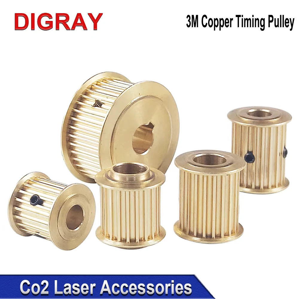 DIGRAY медная синхронизирующая шестерня зубчатый Шкив HTD 3M синхронизирующий
