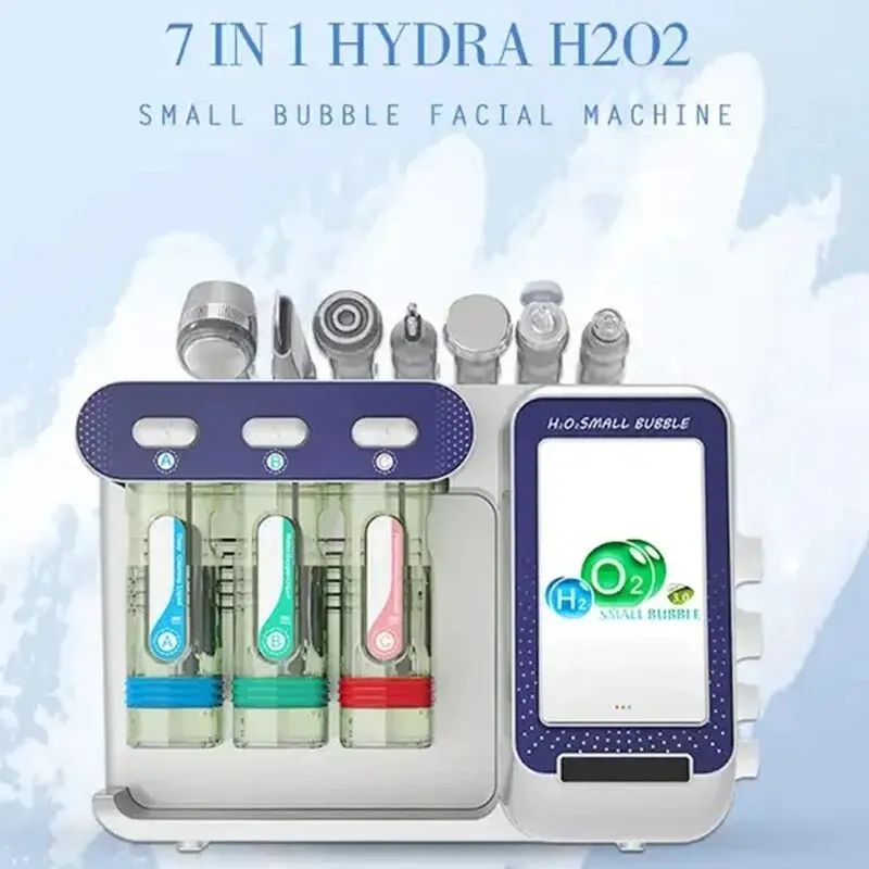 

7in1 Hydra Dermabrasion Facial Beauty Equipment Blackhead Removal Hydrogen Oxygen Bubbles Peel Face Cleaning Skin Health Machine
