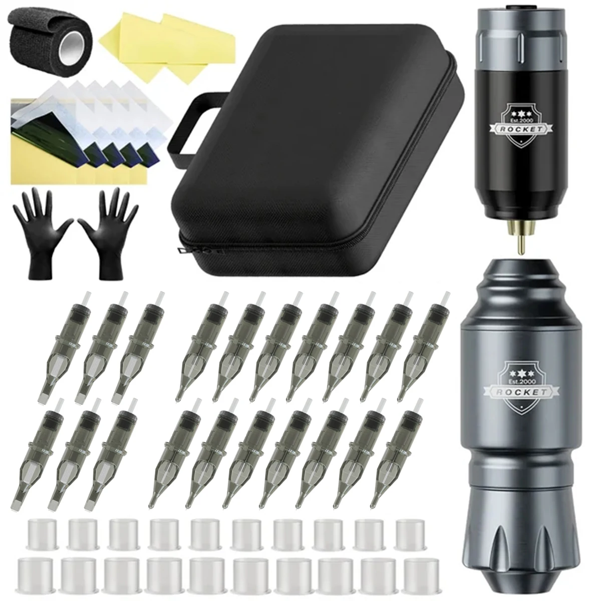 Профессиональный беспроводной набор для татуировок полный футляр аккумулятора