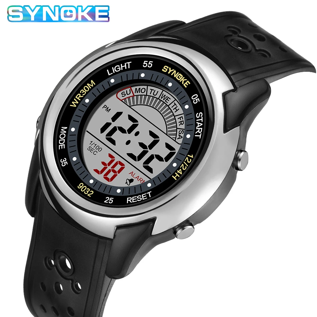 

SYNOKE Kids Watch Sports Waterproof LED Digital Wristwatch Military Army Students Watches Children Electronic Clock Relojes