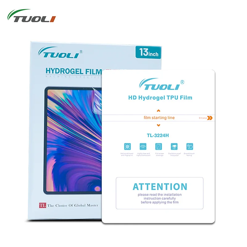 TUOLI 13Inch 11inch HD Hydrogel Film Sheets Front Rear Film for IPad Tablet Protective TL 568Max  TL-168 TL-518 Cutting Machine