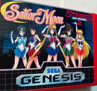 Streets of Rage 2 Sailor Moon 16 bit gamecard for sege mega drive