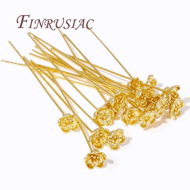 Латунные булавки для бижутерии 5-10 шт
