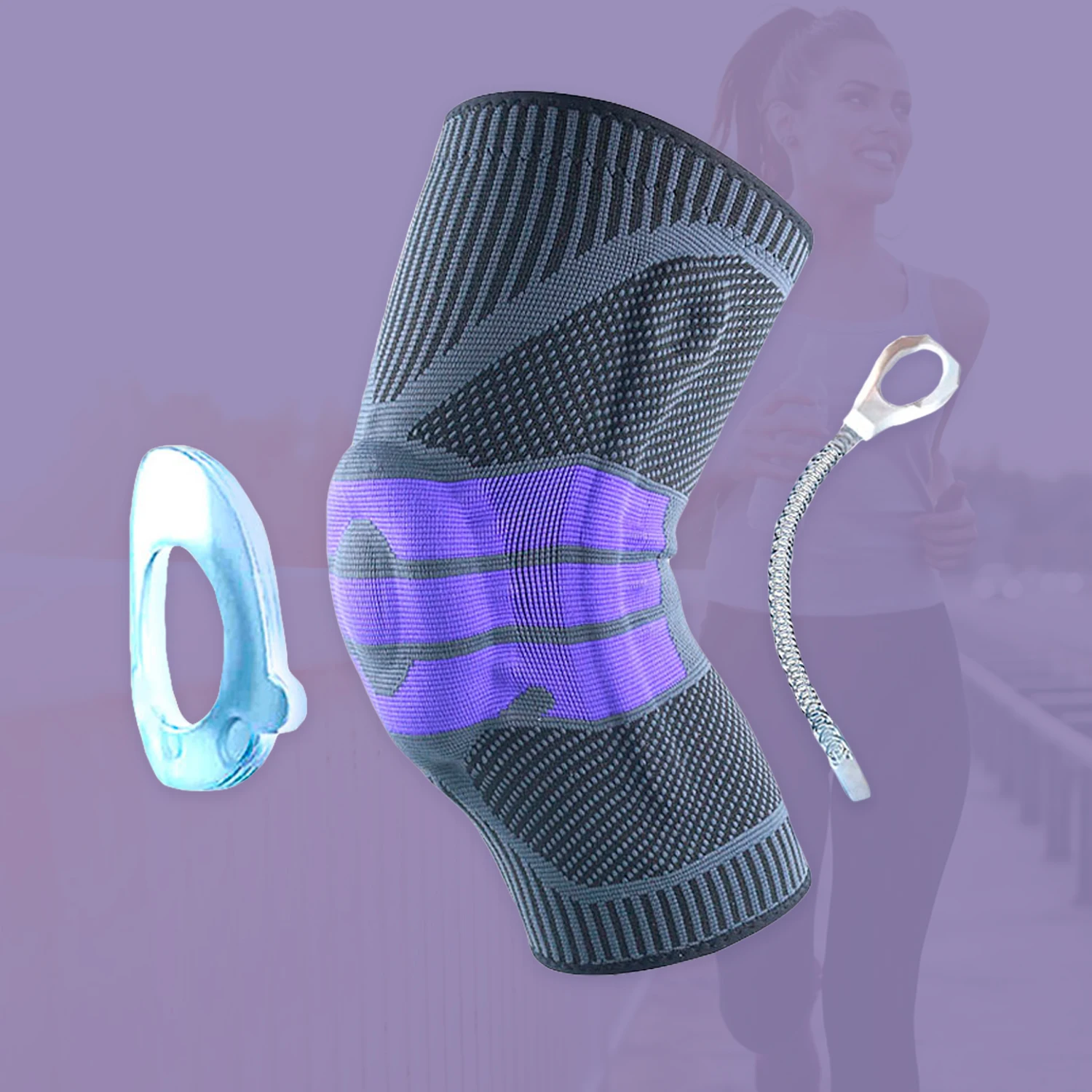 Наколенник компрессионный профессиональный с гелевой подушечкой боковыми