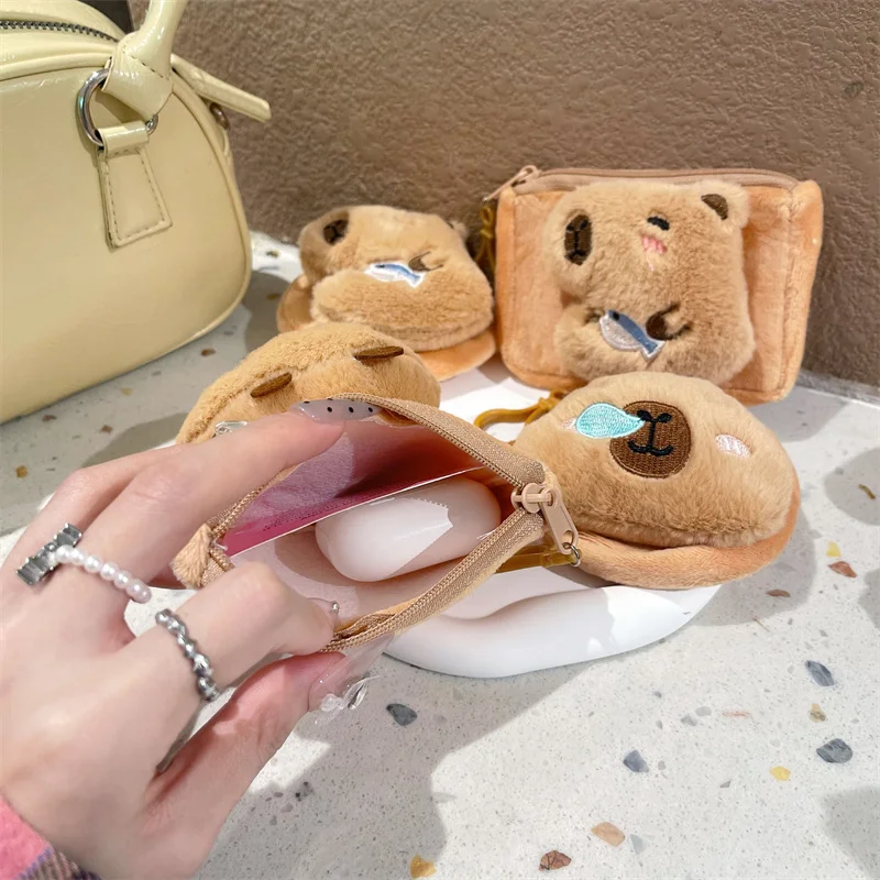 Kawaii мультяшный кошелек для монет Apple Airpods 4 3 Pro 2 чехол наушников милые плюшевые