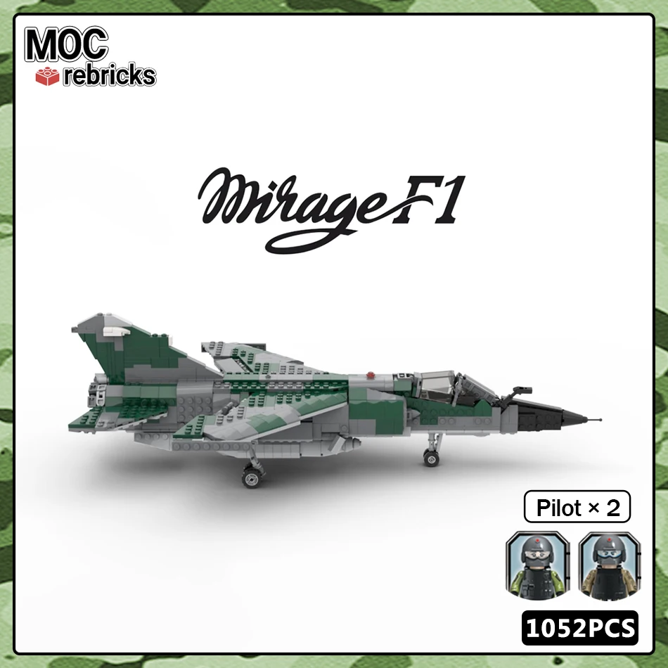 

Конструктор MOC серии «Военные войны», французские военные силы Mirage F1, солдаты Второй мировой войны, модель оружия, детские игрушки, подарки