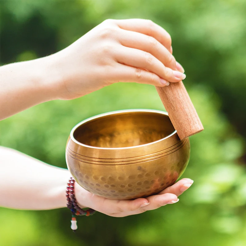 

Meditation Singing Bowl Set Tibetan Buddhist Sound Bowls Yoga Cushion Mallet Meditation Storage Feng Shui Bowl XA216L