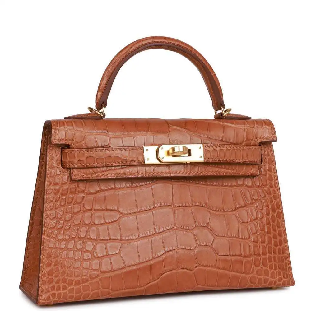 Hermès Kelly Sellier 20 см Маттовый Аллигатор Золотое оборудование