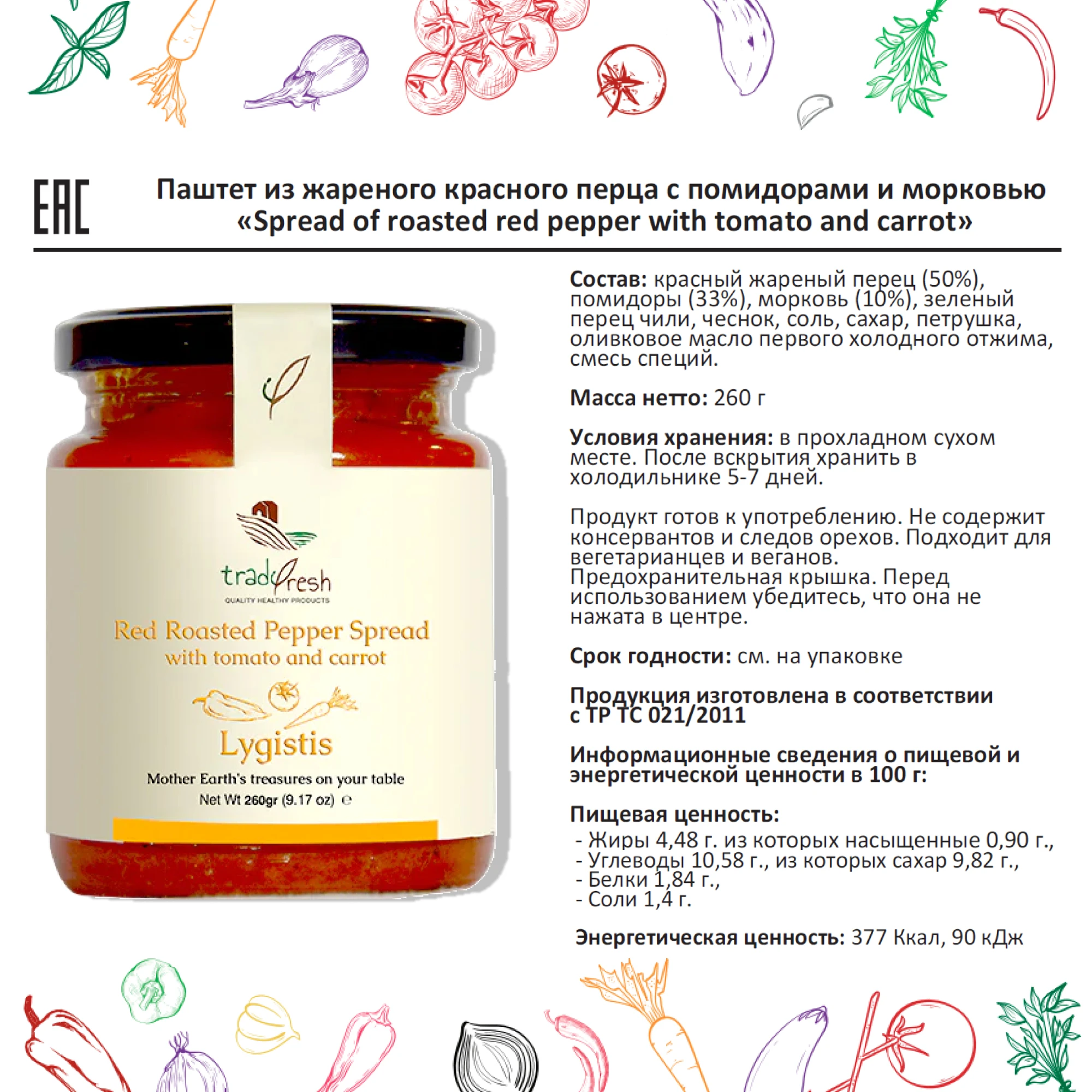 Рисунок 5 - Паштет из жареного перца Tradifresh