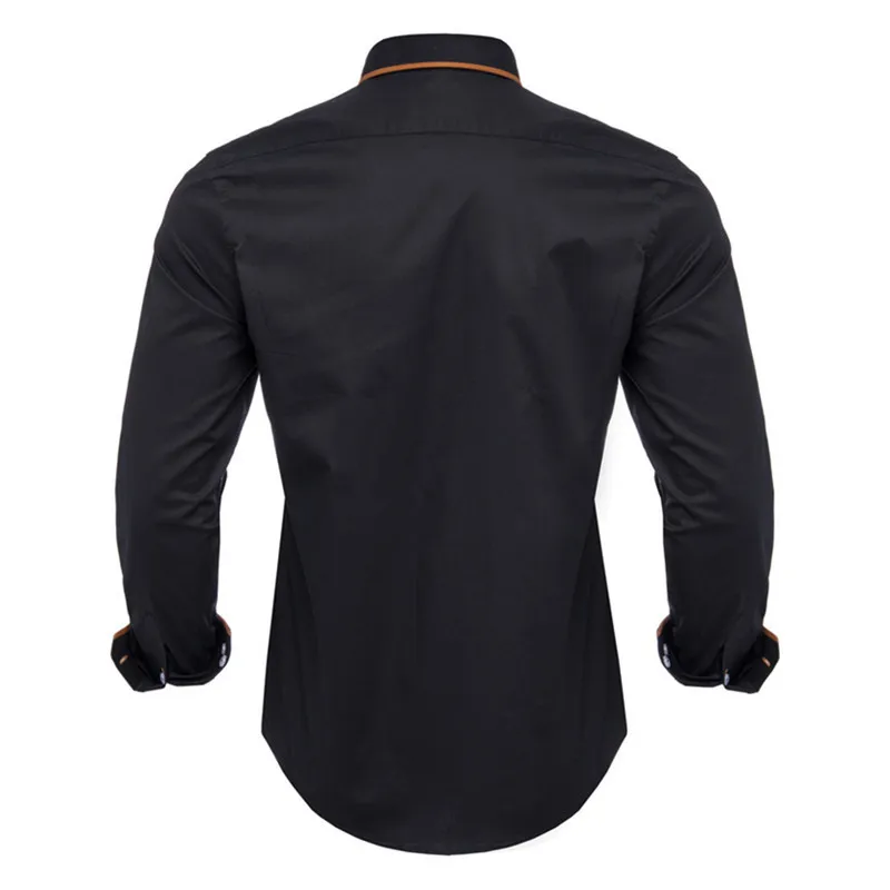 2018 Fashion Men's Shirts Long Sleeve Slim Fit Men's Casual Shirts Formal Dress Shirts Men Clothes 2018 Turn-Down Collar N5045