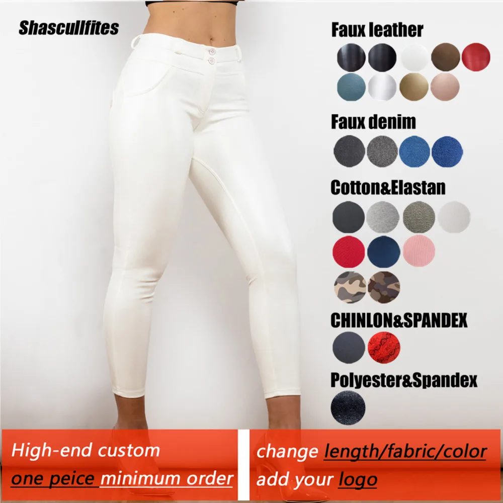 Shascullfites Gym And Shaping Pants Tailored White Leather Pants Plus Size Faux Leather Yoga Pants Winter Tights