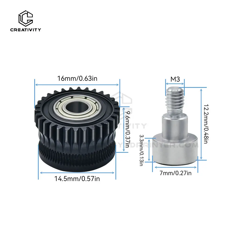Экструдер K1 Dual Rrive Gear kit Tech mini Extruder Mini Bowden Kit для Max K1c Ender 3 v3 Комплект шестерен Drive