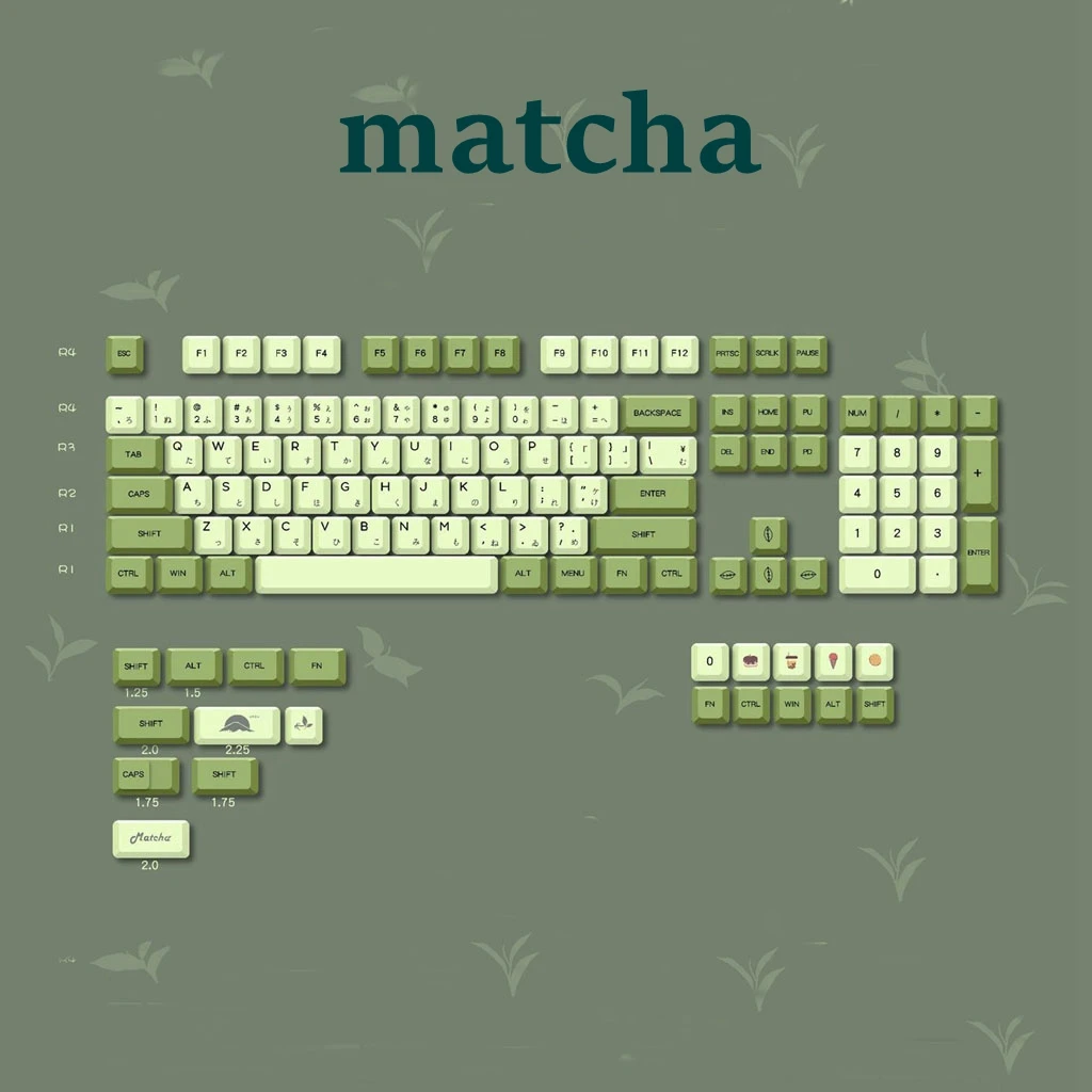 

Маття светло-зеленые милые XDA колпачки для клавиш Пользовательские DIY PBT MX Переключатель механическая клавиатура колпачок для клавиш Anne Pro 2 GK61 японский тайский