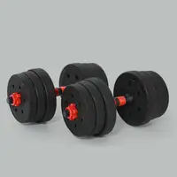 Две разборные гантели 9/12/16/19 кг, которые можно собрать в штангу#4