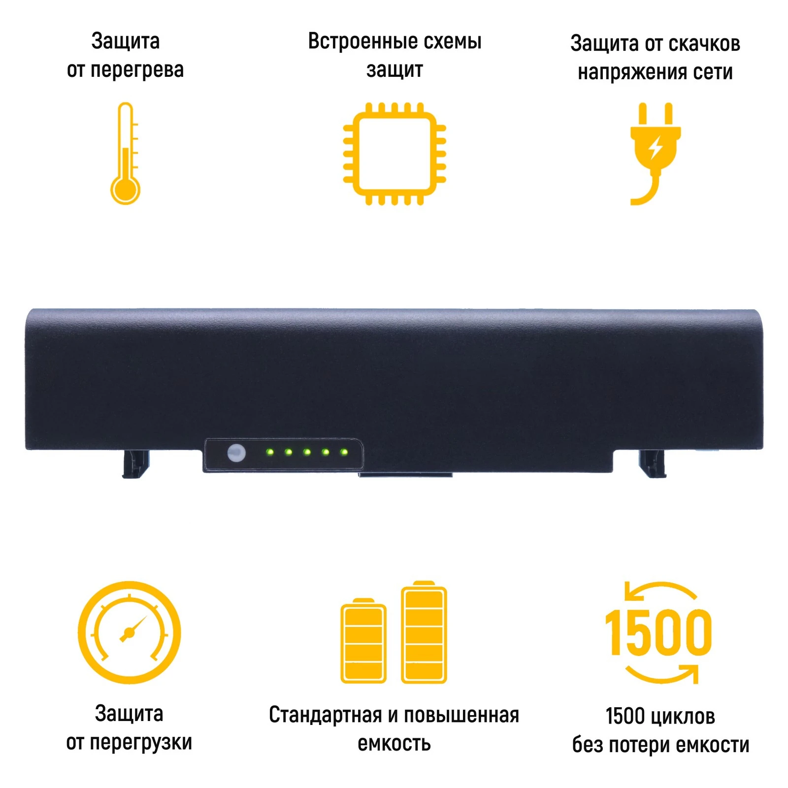 Аккумулятор для Samsung NP-RV415 11.1V 4400mAh TopON |