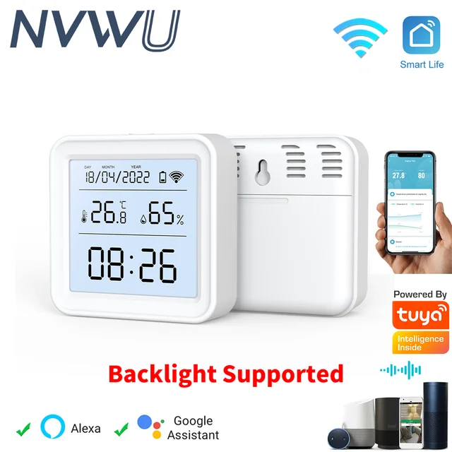 Tuya Smart Temperature And Humidity Sensor APP Remote Monitor For Smart Home SmartLife Work With Alexa Google Assistant WiFi 1