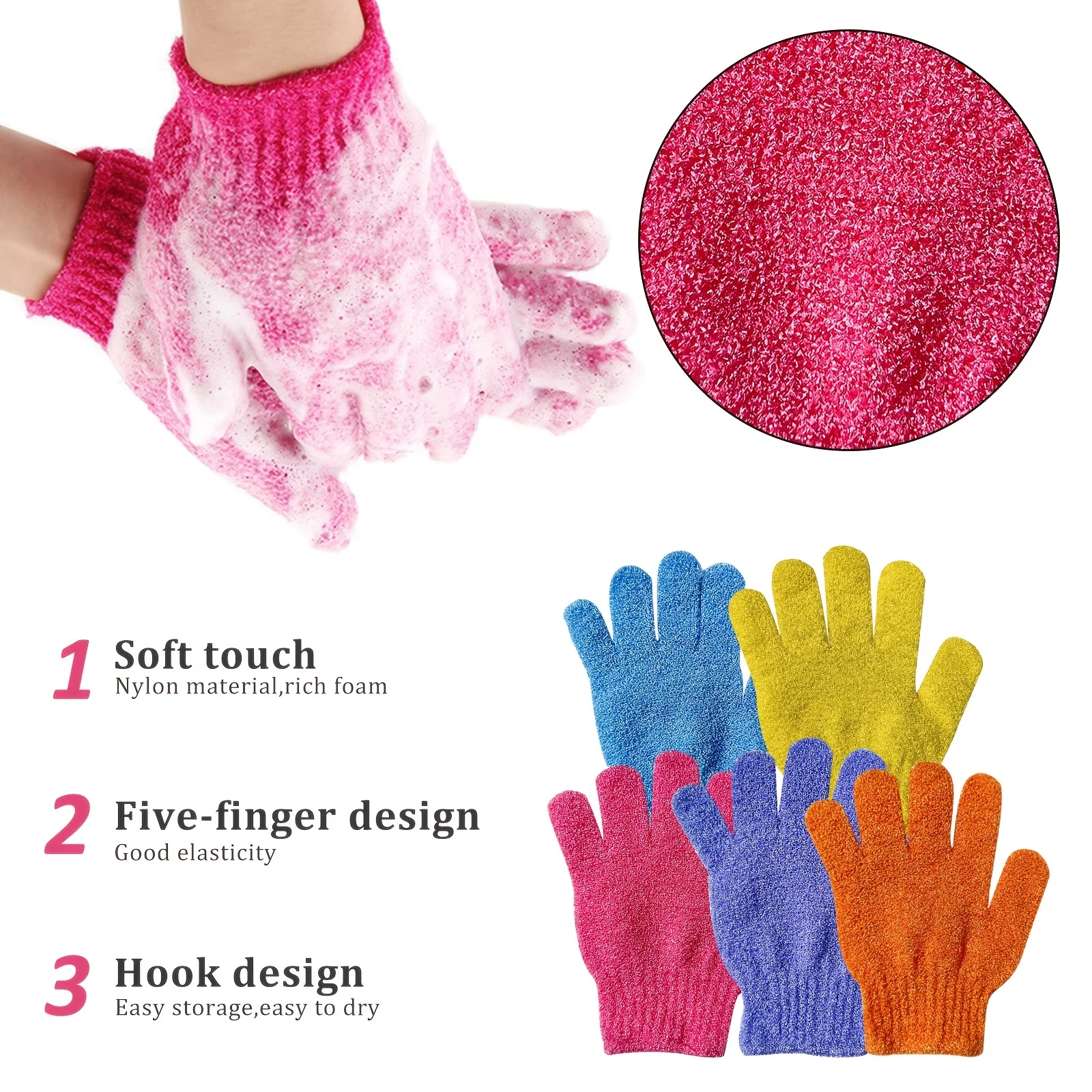 Роскошные Двусторонние Отшелушивающие Перчатки Ультра-мягкие Для Очистки Кожи