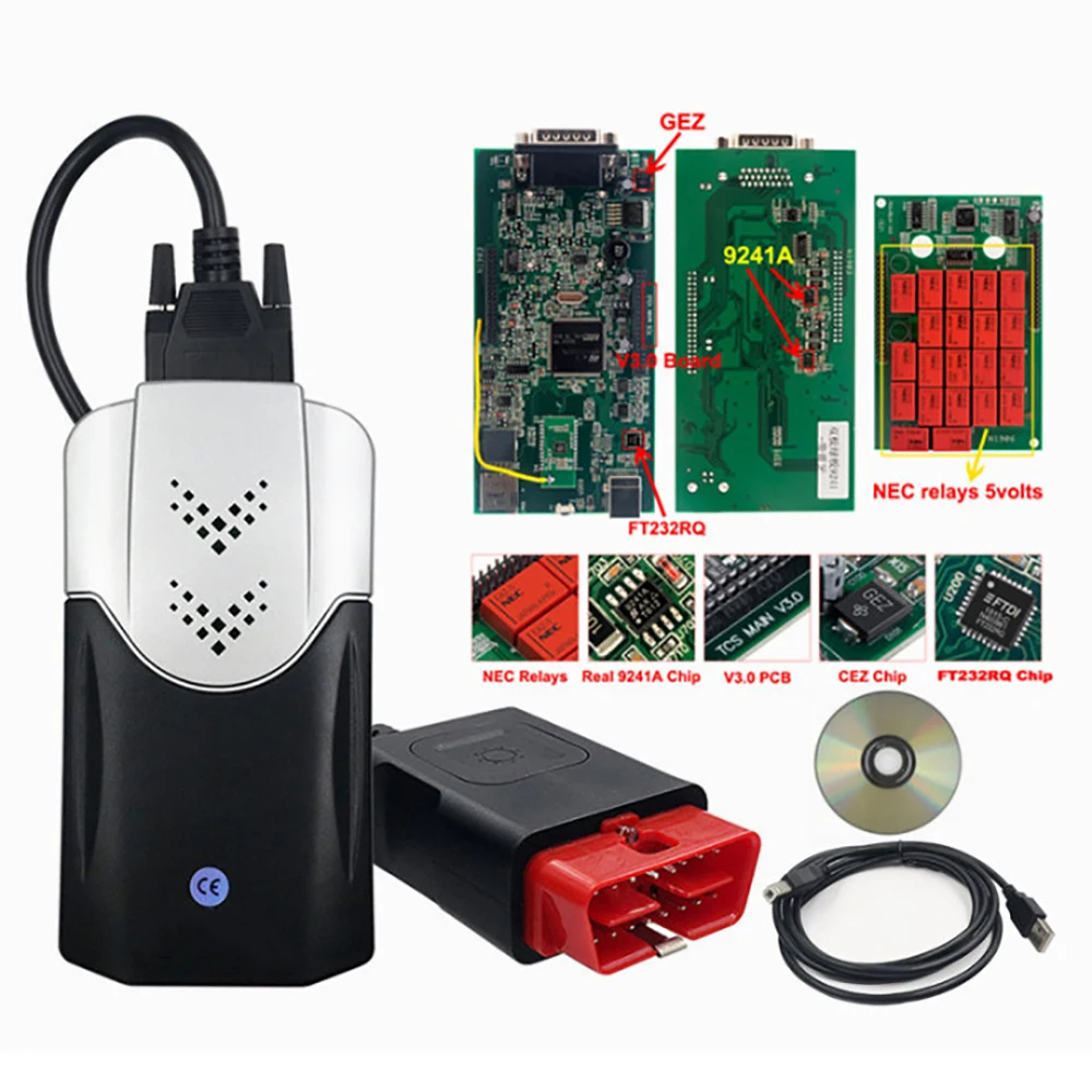 Новинка 2020 23 сканер Multidiag Pro + Bluetooth OBD2 DS150 TCS CDP DS150E V3.0 NEC 9241A Wow Snooper диагностический