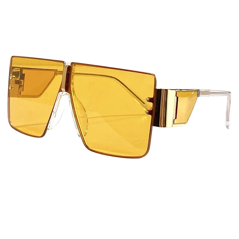 

Oversize New Fashion Sunglasses Unisex Vintage Square Metal Frame Sun Glasses Outdoor Dirving UV400 Shades With Box