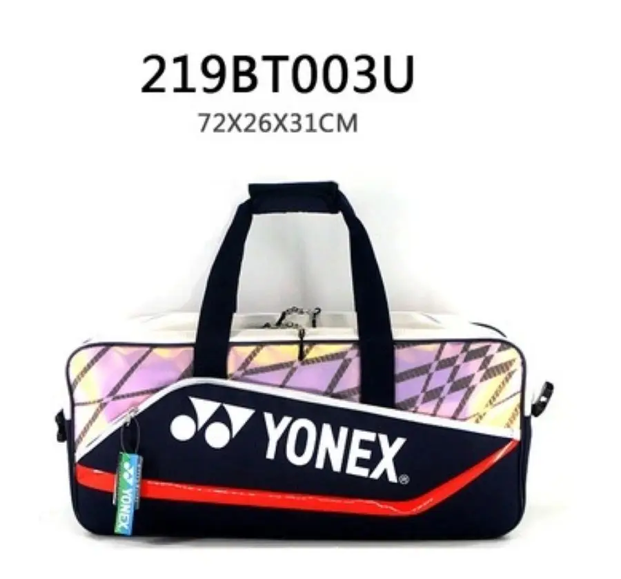 YONEX Limited Luxury PU Leather Badminton Bag 6 Rackets Double-deck Badminton Backpack Men Women Teenager