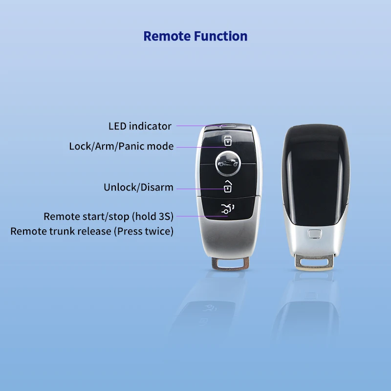 Автосигнализация EASYGUARD Plug & Play для Mercedes-Benz ML W166 (2013-2015), GL X166 (2013-2015), GLS X166 (2016-2018), GLA X156 (2012-2018) с дистанционным запуском PKE (art.: 3920d50796309) - 3920d50796309