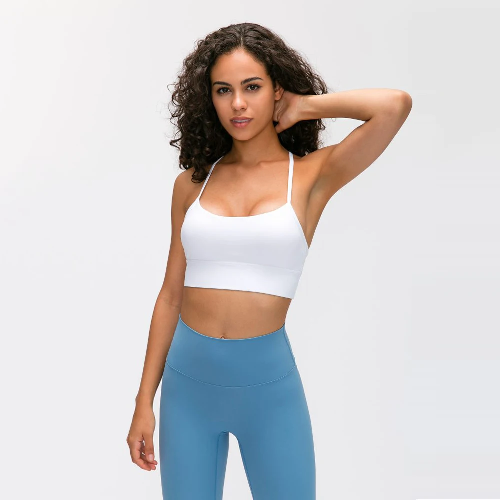 Lulu Bra Flow Y Sports Bra Woman Top High Quality Bras Quick Drying Top Designed for Yoga with Pockets Removable Cups