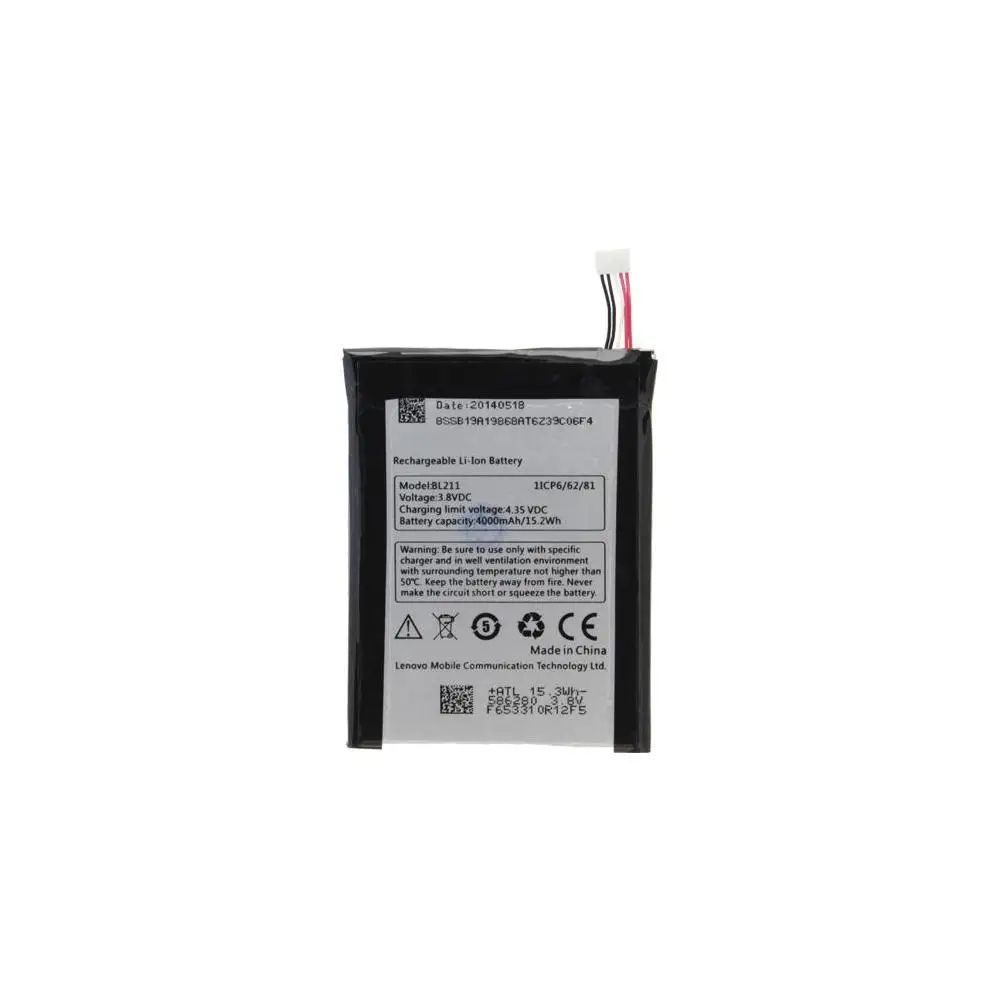 Аккумуляторная батарея для Lenovo P780 (BL211) 4000 mAh OEM замена запасная аккумуляторная акб