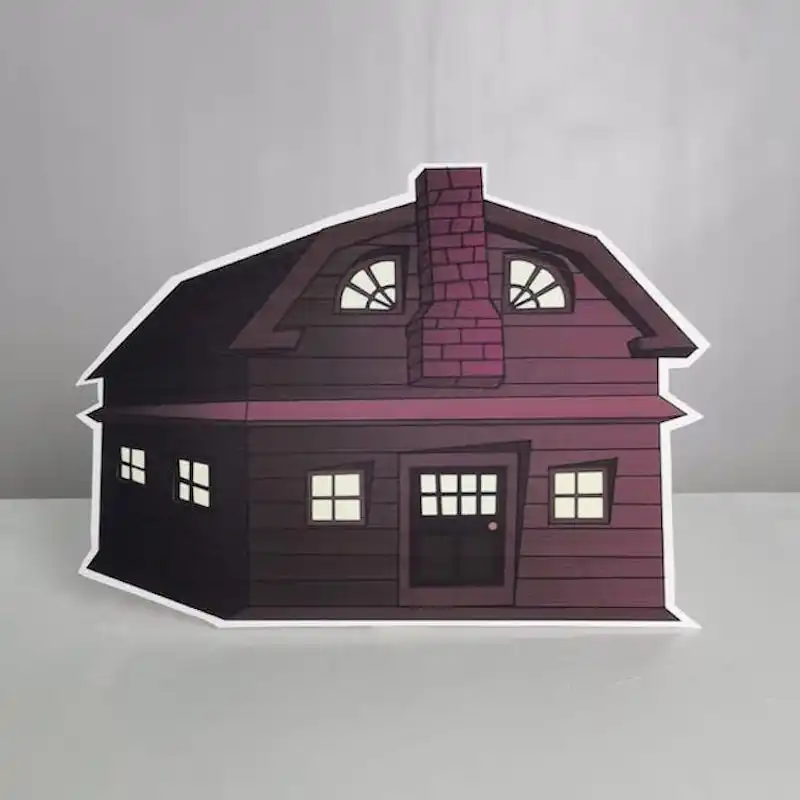 Хэллоуин ужасный дом пенопластовый вырез стенд с картонной подставкой