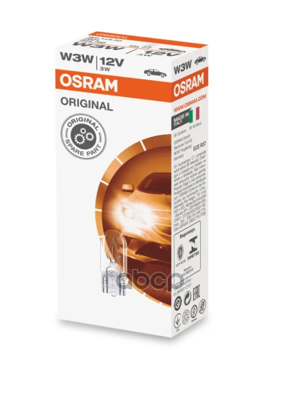 Лампа 12V3w W2.1x9.5d Osram 2821 21463 арт.
