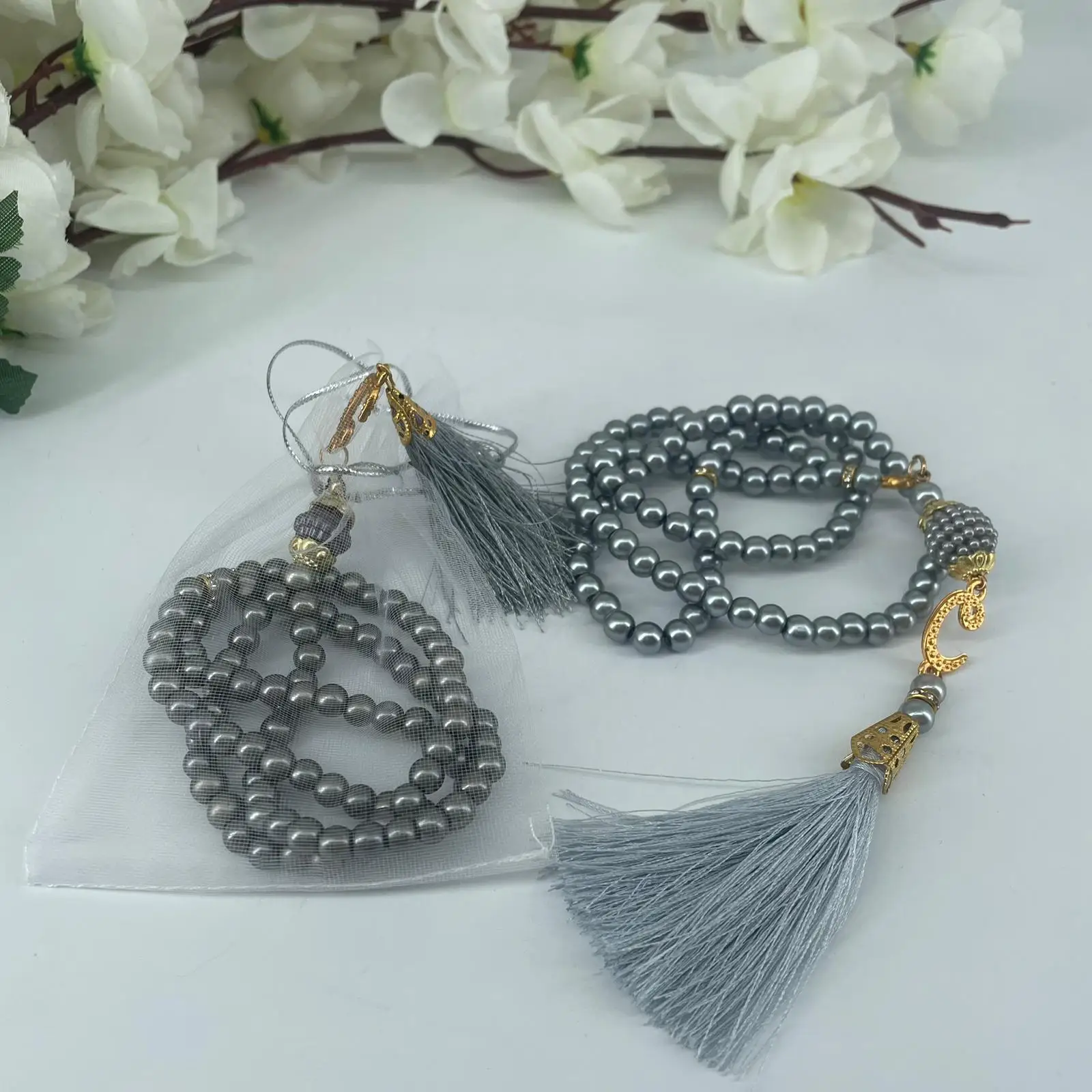 Tasbih Tasbeeh 99 бусин ИД Мубарак жемчуг молитва исламские аксессуары мусульманские
