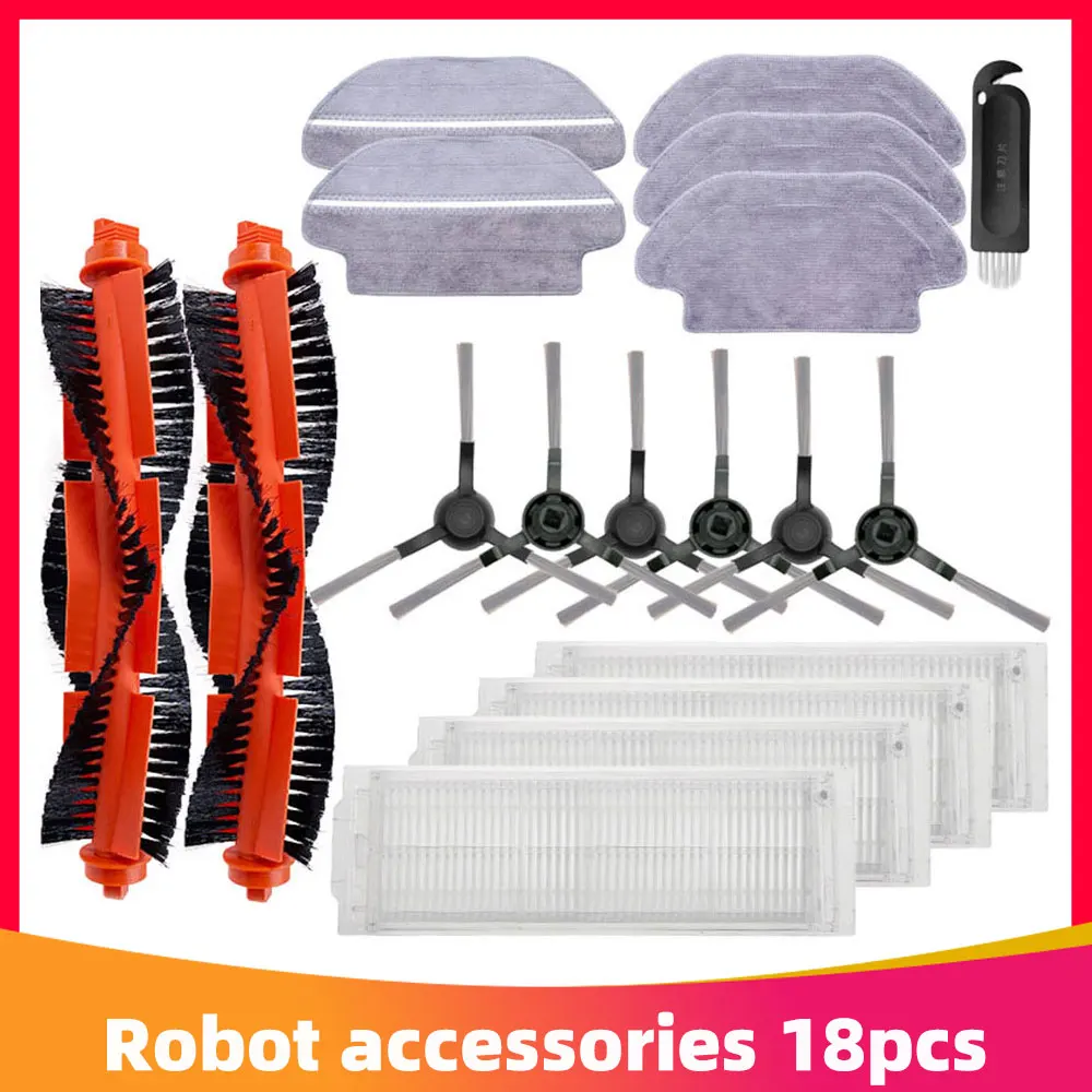 Hepa Filter Main Side Brush Mop Rag Cloth for Xiaomi Mijia LDS / STYJ02YM / Conga 3490 Viomi V2 PRO V3 SE Robotic Vacuum Parts