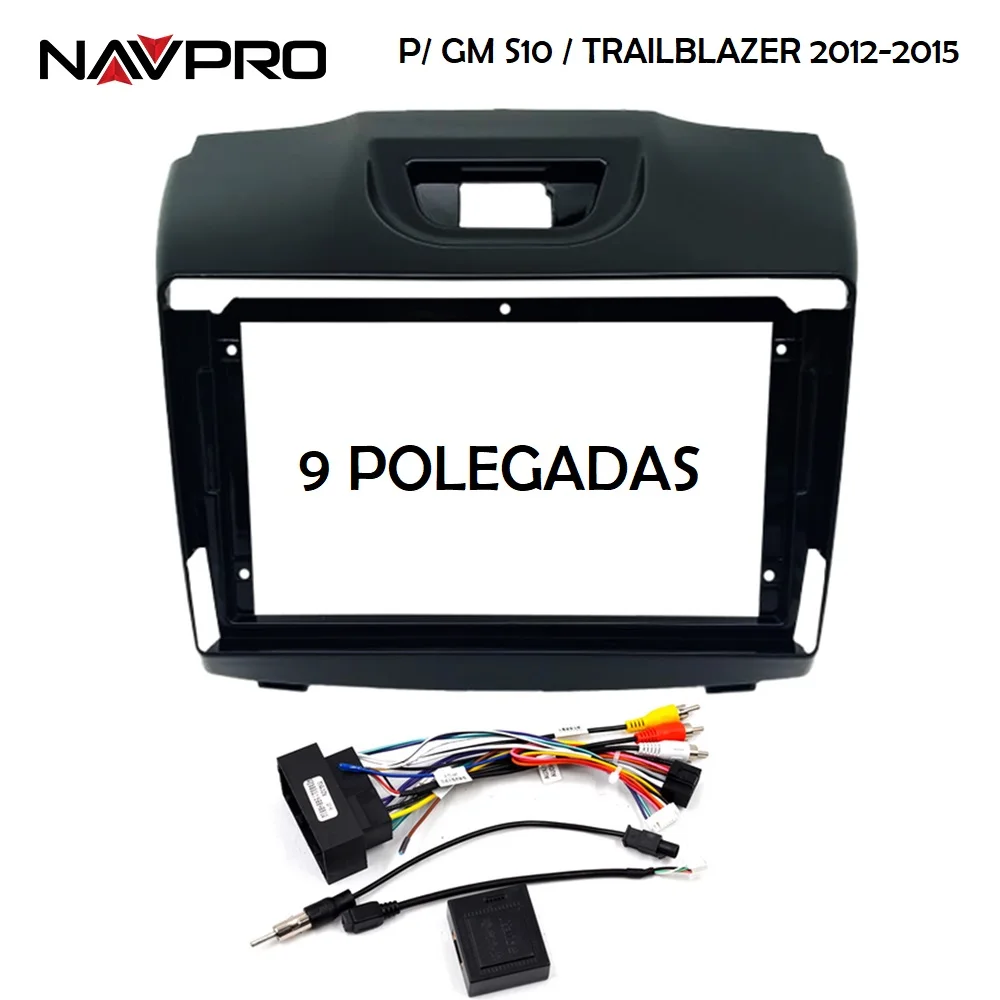 

GM S10 Trailblazer 2012-2015 Frame/Fascia and connecting cables for multimedia central installation 9 "NAVPRO CASKA